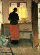 Anna Ancher pigen i kokkenet china oil painting reproduction